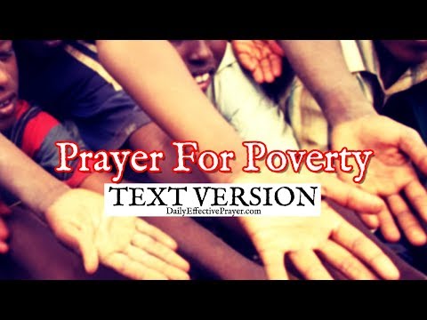 Prayer For Poverty (Text Version - No Sound) Video