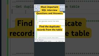 How to find the duplicate records from the table #shorts #sql #sqlqueries #coding #programming