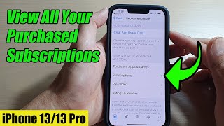 iPhone 13/13 Pro: How to View All Your Purchased Subscriptions