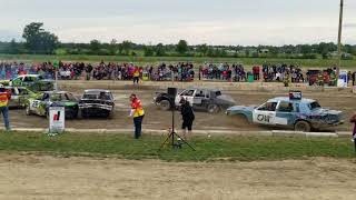 2018 west Niagara fair demolition derby full size heat 1