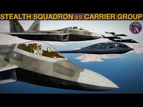 Can A Stealth Fighter Bomber Squadron Beat A US Carrier Group? (Naval 15) | DCS