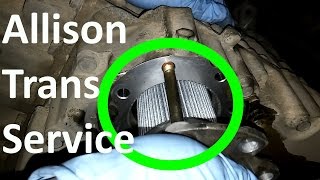 How To Do An Allison Transmission Service.  Allison 4" and 2" Sump Oil Change.