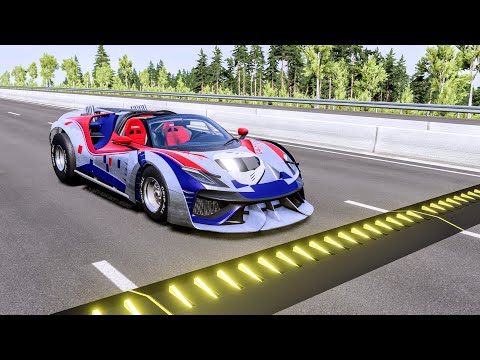 Massive Spike Strip Pileup Car Crashes #86 – BeamNG Drive | CrashBoomPunk