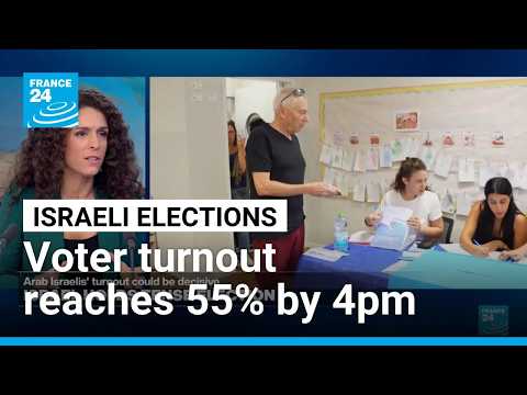 Israel elections: voter turnout reaches 55% by 4pm local time