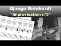 Django Reinhardt - Improvisation n°5 - Gill & Jazz Transcription