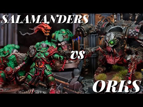 Space Marines Vs Orks. 2k points Warhammer 40k Battle Report 