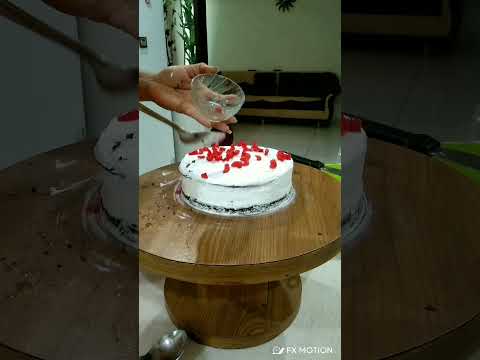 Black forest cake making