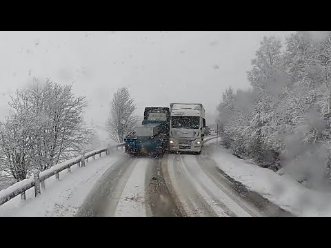 Wild, wintry A82 in Scottish Highlands (GoPro Time warp)