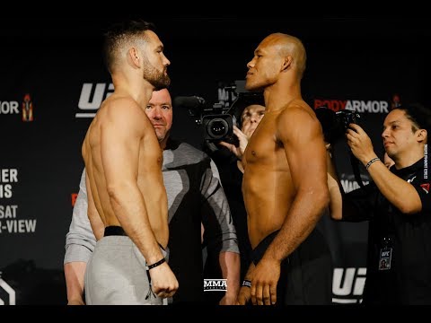 UFC 230: Chris Weidman vs. Jacare Souza Weigh-In Staredown - MMA Fighting