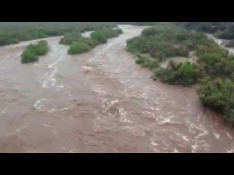 Sahuarita Wash flooding on August 12, 2014