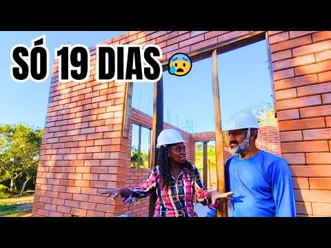 Faltam apenas 19 dias… será que vamos conseguir terminar nossa casinha no sítio 😭🏡
