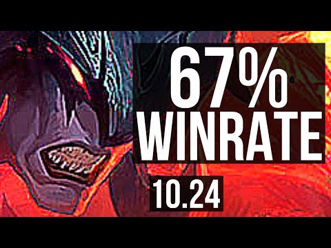 AATROX vs JAYCE (TOP) | 67% winrate, 12/2/4, Legendary | KR Master | v10.24