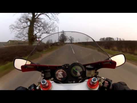 Thurmaston to S Croxton, Ducati 996 GOPRO first te