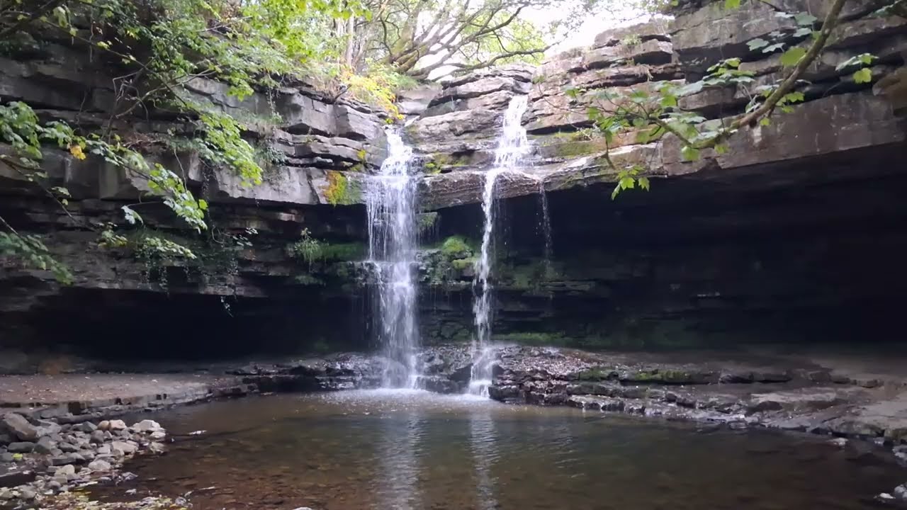 Gibson's Cave Waterfall at Summerhill Force- Teesdale