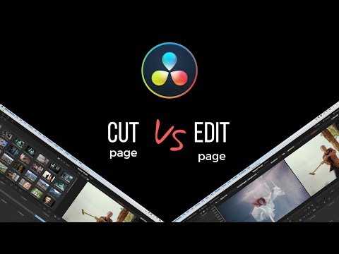 CUT page vs. EDIT page - DaVinci Resolve 16 Video