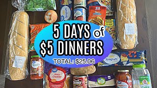 5 Days of $5 Dinners FALL 2022!