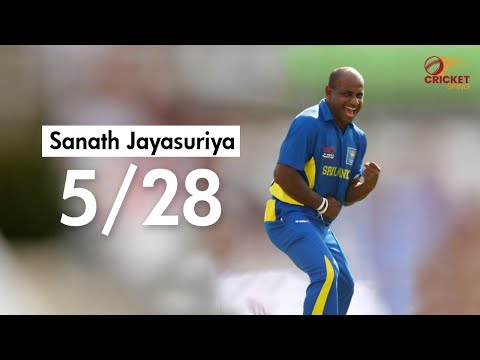 Sanath Jayasuriya Amazing Bowling Figure 5/28 Against Australia  |  Aiwa Cup 1999 at Galle