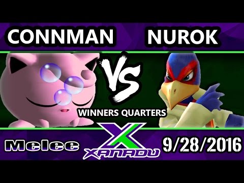 S@X 169 - Conn man (Jigglypuff) Vs. Nurok (Falco) SSBM Winners Quarters - Smash Melee