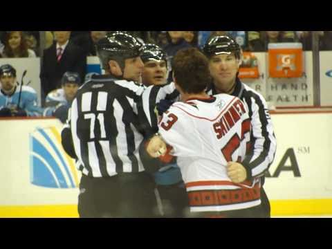 Kunitz and Skinner - Penguins vs Hurricanes 1/22/2011