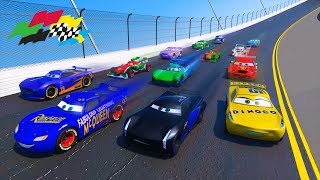 Race Cars 3 Daytona Fabulous Lightning McQueen Jackson Storm Cruz Ramirez Danny Swervez and Friends