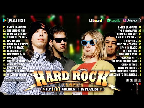 100 Greatest Hard Rock Songs 🔥 Hard Rock Full Albums 💎 Metallica, Nirvana, Bon Jovi, ACDC