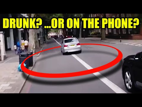 BMW Driver Drifts In and Out of Lane