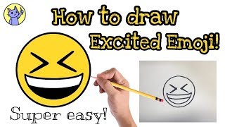 How to draw excited emoji! *step by step*