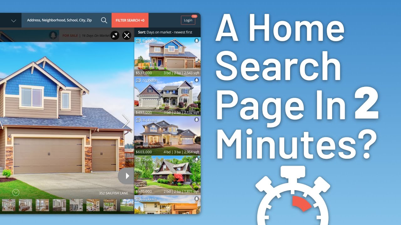 Two Minute Challenge: Build a Real Estate Home Search Page in 2 Minutes or Less