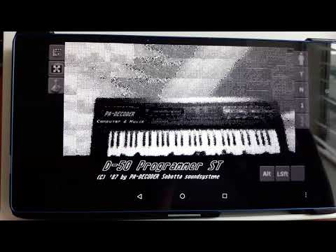 Roland D-05 D-50 Programmer ST (PA-DECODER) on Atari ST emulator (Hataroid) 1