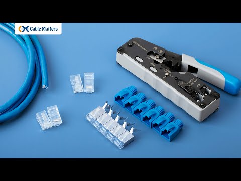 How to Terminate a Cat8 Pass-through Connector with Cable Matters 180121?