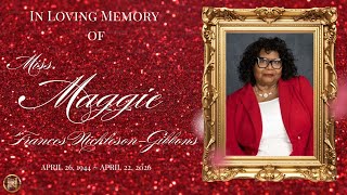 Celebration of Life services for Mrs. Maggie Frances Gibbons
