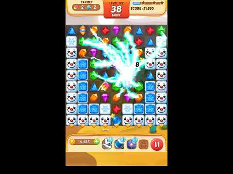 Jewel Match King Level 122 - Walkthrough ( No Booster )