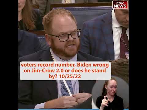 Voters record number, Biden wrong on Jim-Crow 2.0 or does he stand by?