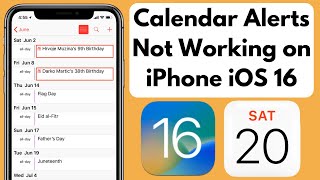 How To Fix Calendar Alerts Not Working on iPhone iOS 16