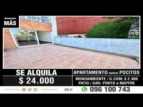 Video de YouTube - Apartamento Monoambiente Alquiler Patio Portero Barbacoa Pocitos Montevideo iMas.uy RG *