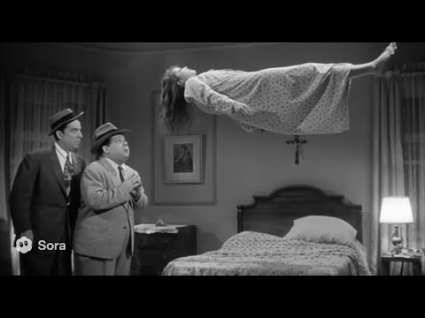 🎭 "ABBOTT & COSTELLO meet THE EXORCIST" (1950) - Ai Parody Comedy Horror Film!