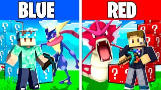 RED Vs BLUE Lucky Block STAIRCASE RACE In PIXELMON