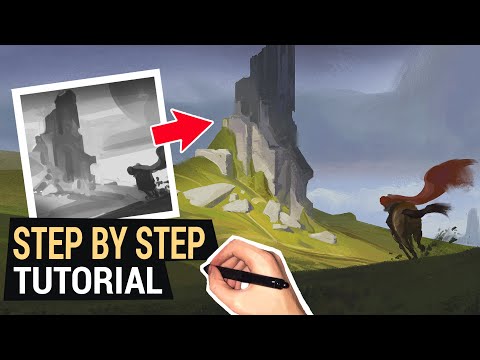 Landscape Digital Painting Explained (Full Process)