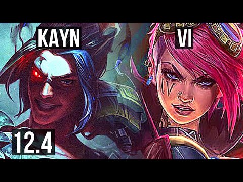 KAYN vs VI (JNG) | 2.6M mastery, 7 solo kills, 600+ games, 12/3/6, Godlike | BR Diamond | 12.4