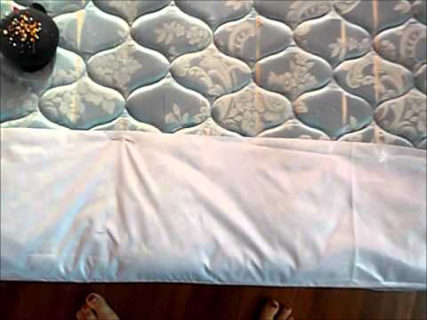 Part of a video titled how to make a mattress cover - YouTube