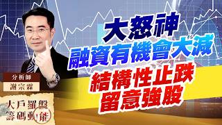大怒神 融資有機會大減 結構性止跌 留意強股｜大戶羅盤籌碼動能 ｜謝宗霖