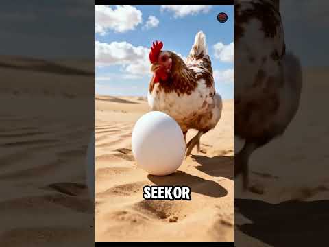 wanita ini membuang telur di gurun yang gersang