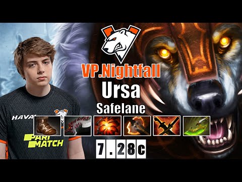 Ursa Safelane | VP.Nightfall | NIGHTFALL URSA IS TOO IMBA | 7.28c Gameplay Highlights
