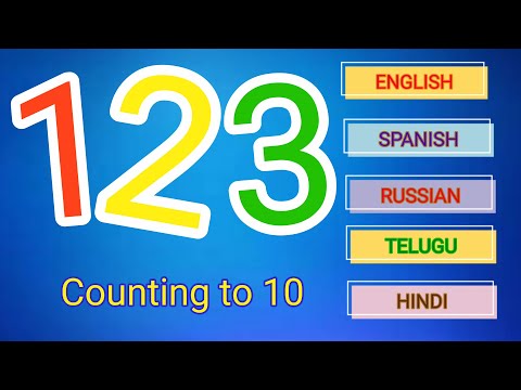 Counting to 10 | Counting to 10 in 5 languages | Learning Numbers | Preschool | Learning