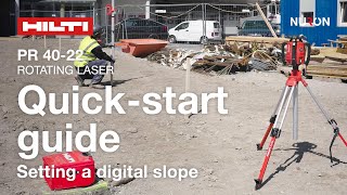 Nivela cu laser rotativ pentru panta unica Hilti PR 40-22