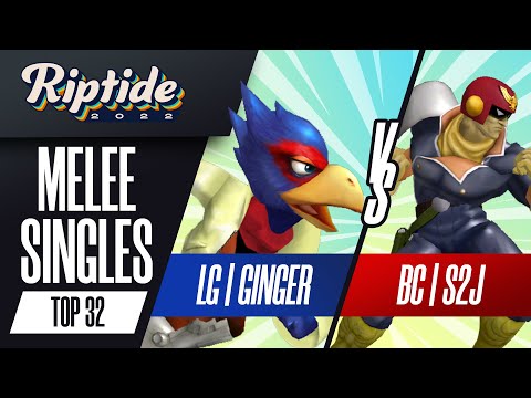 Ginger vs S2J - Melee Singles Top 32 - Riptide 2022 | Falco vs Captain Falcon