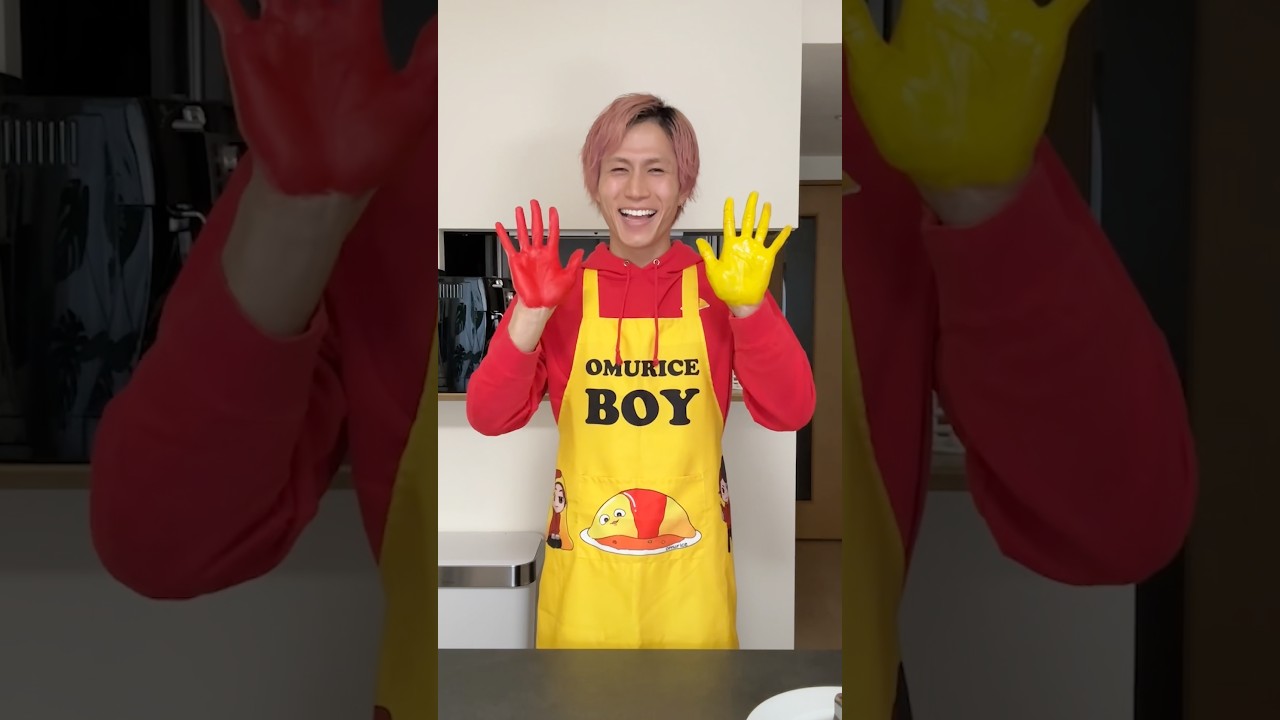 たまごとケチャップ混ぜてオムライス作ってみた