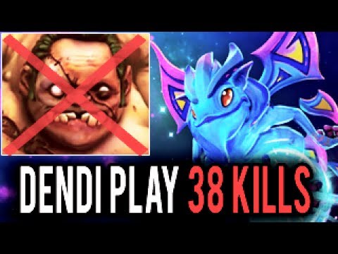 x2 Rampage 1 Kill Per Min Dagon 38 Kills Machine Dendi Puck Mid vs Pudge Crazy Gameplay 7.06 Dota 2