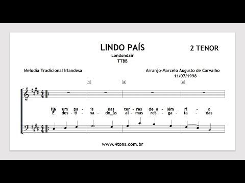 TTBB 0109 2T LINDO PAÍS 2 TENOR KIT ENSAIO MIDI