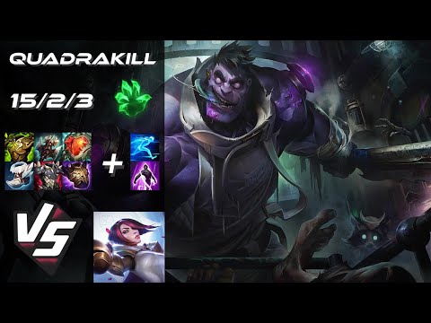TOP Dr. Mundo vs Fiora [QUADRAKILL] - EU Grandmaster Patch 25.S2.4